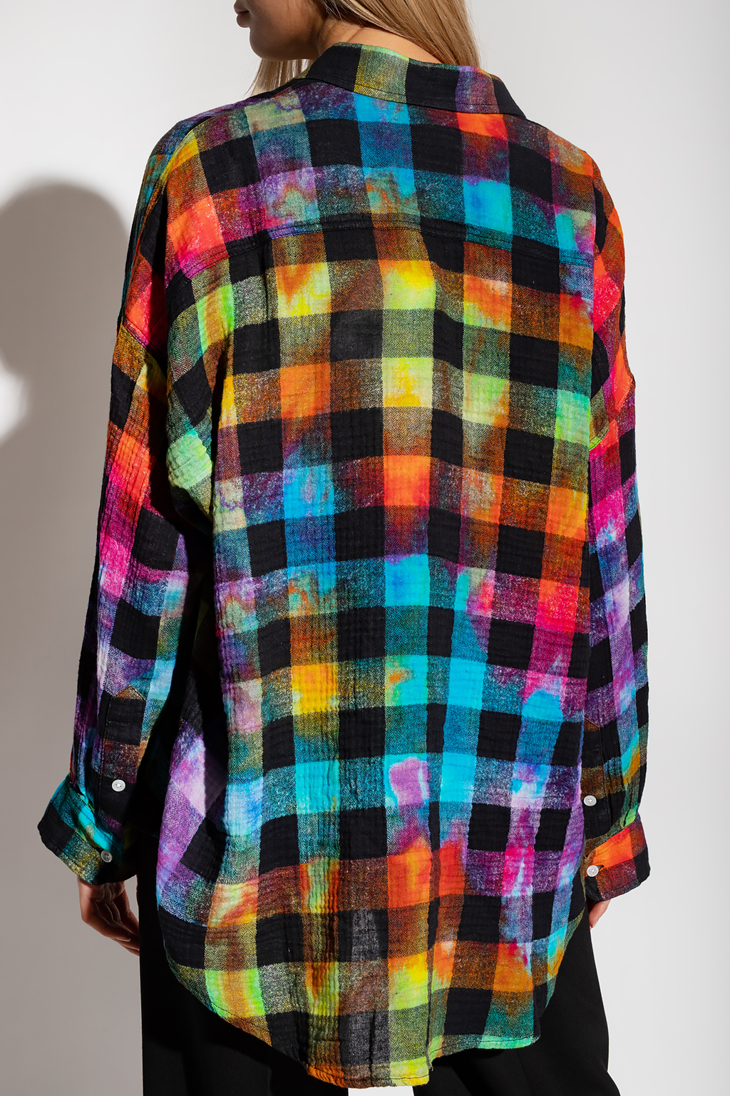 landscape print bowling shirt Multicolour Checked shirt R13